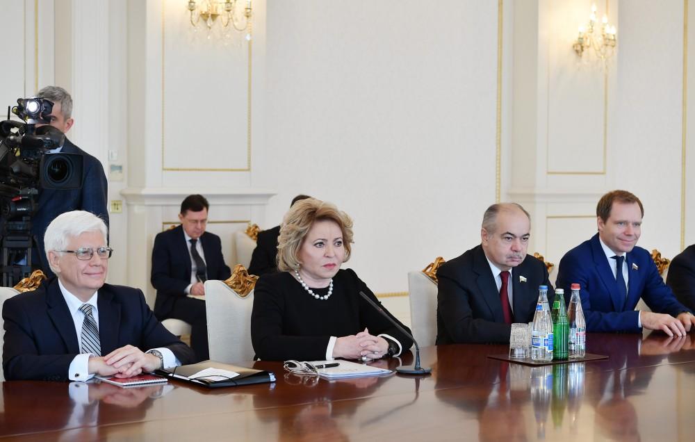 Valentina Matviyenko: Rusiya-Azərbaycan münasibətlərində həlledici rol ölkələrin prezidentlərinə məxsusdur