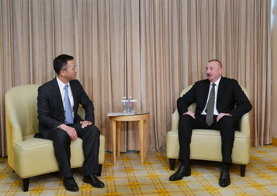 Prezident İlham Əliyev Pekində “China National Electric Engineering” şirkətinin prezidenti ilə görüşüb (YENİLƏNİB) (FOTO)