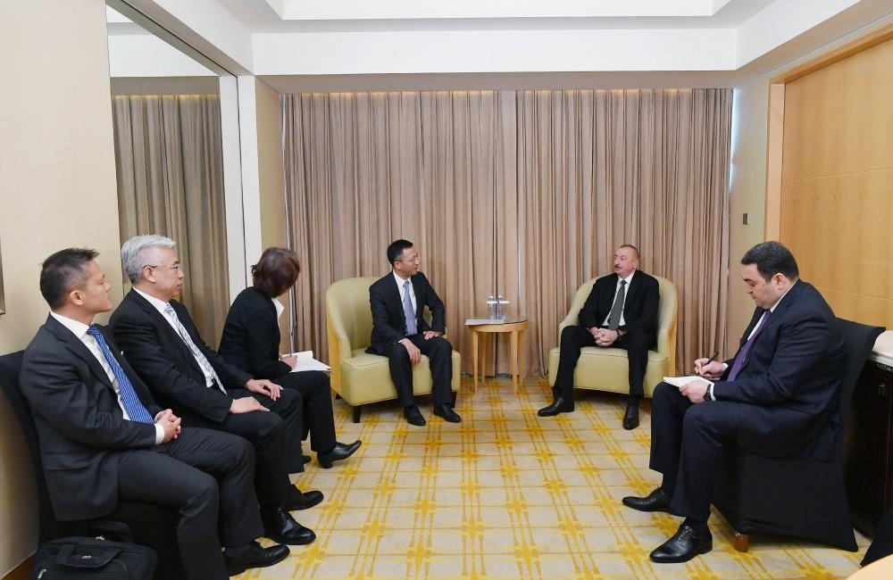 Prezident İlham Əliyev Pekində “China National Electric Engineering” şirkətinin prezidenti ilə görüşüb (YENİLƏNİB) (FOTO)