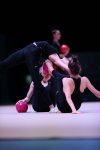 Milli Gimnastika Arenasında bədii gimnastika üzrə Dünya Kubokunun iştirakçılarının podium məşqləri keçirilib (FOTOREPORTAJ)