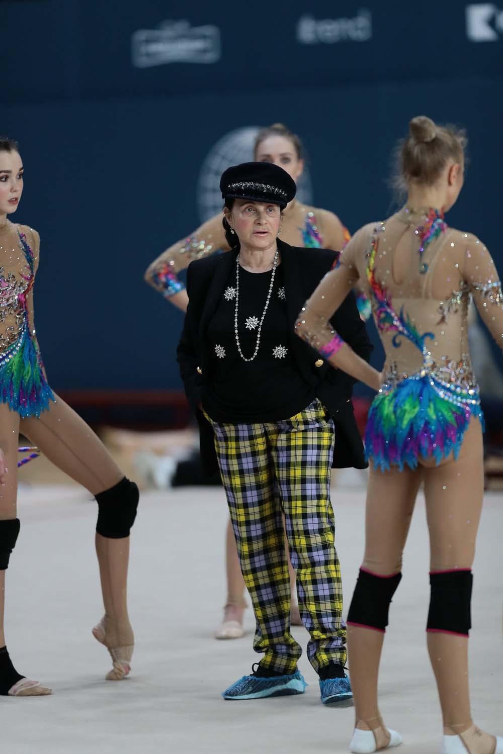 Milli Gimnastika Arenasında bədii gimnastika üzrə Dünya Kubokunun iştirakçılarının podium məşqləri keçirilib (FOTOREPORTAJ)