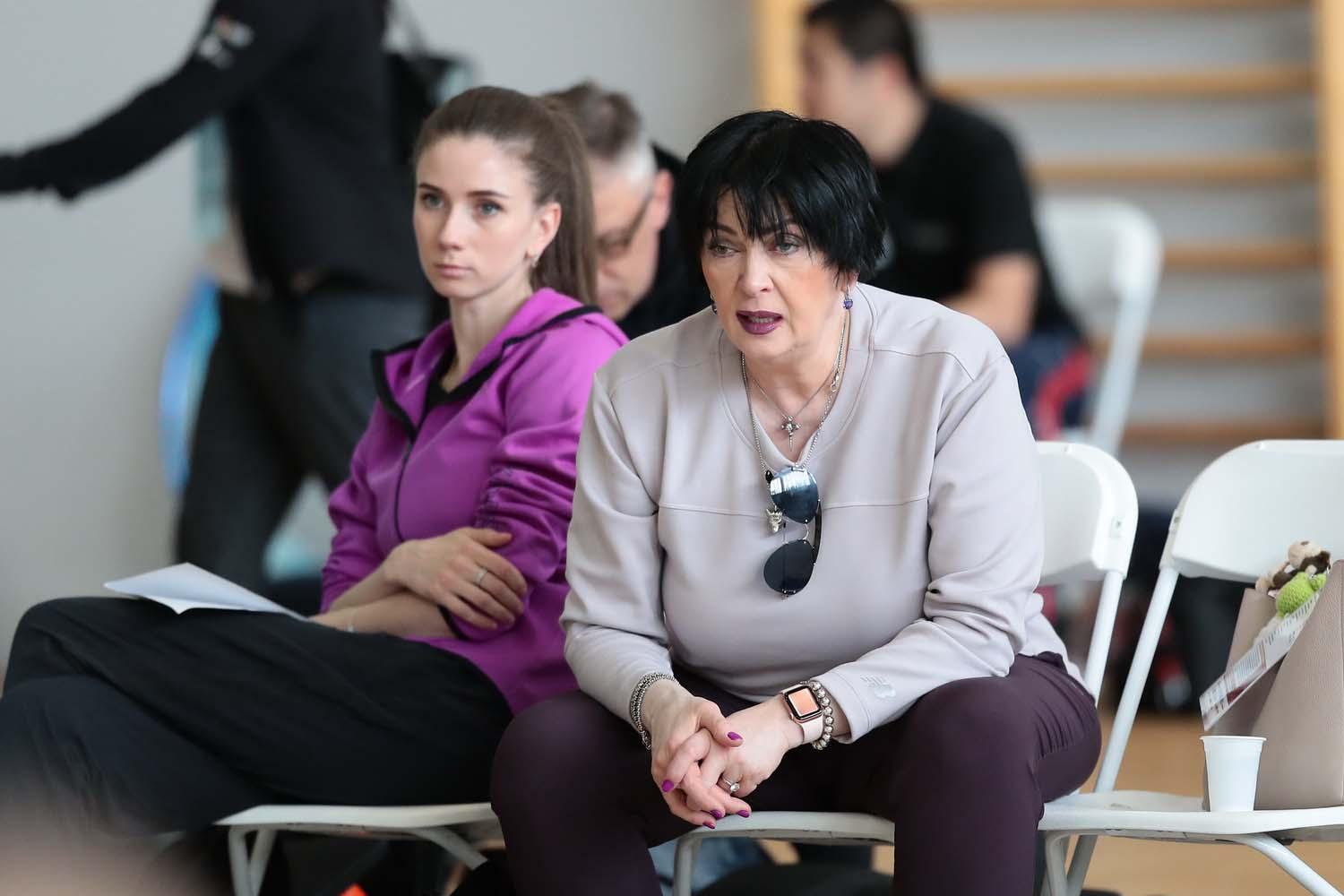 Milli Gimnastika Arenasında bədii gimnastika üzrə Dünya Kubokunun iştirakçılarının podium məşqləri keçirilib (FOTOREPORTAJ)