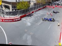 Bakıda F2-də zəncirvari qəza - 3 pilot yarışı dayandırdı (FOTO)