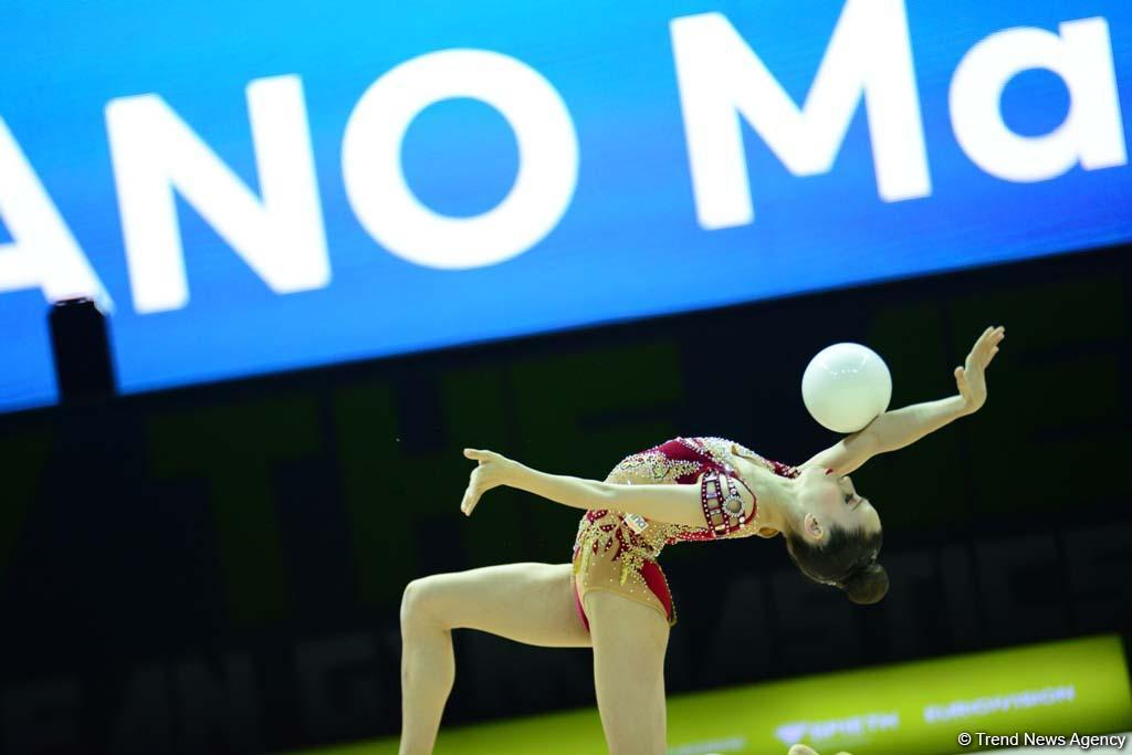 Bakıda bədii gimnastika üzrə 35-ci Avropa Çempionatının ikinci günü start götürüb (FOTO)