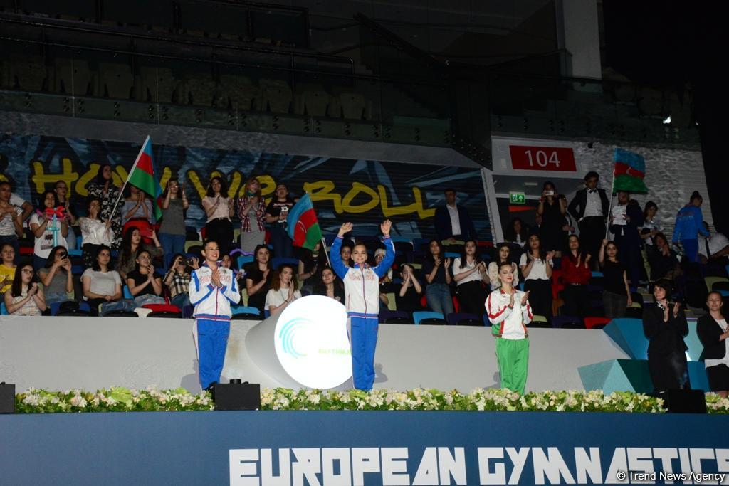 Bakıda bədii gimnastika üzrə Avropa çempionatının fərdi proqramı üzrə qaliblər mükafatlandırılıb