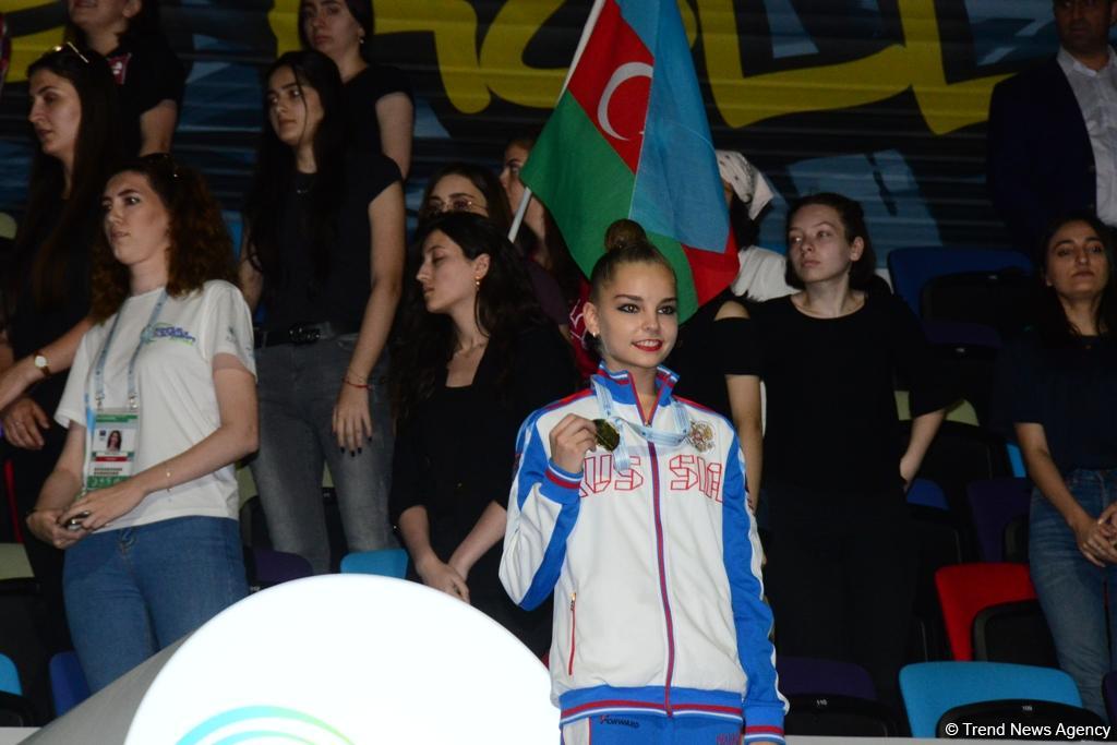 Bakıda bədii gimnastika üzrə Avropa çempionatının fərdi proqramı üzrə qaliblər mükafatlandırılıb