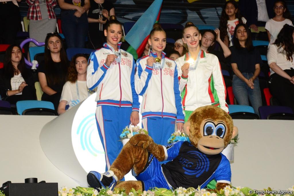 Bakıda bədii gimnastika üzrə Avropa çempionatının fərdi proqramı üzrə qaliblər mükafatlandırılıb