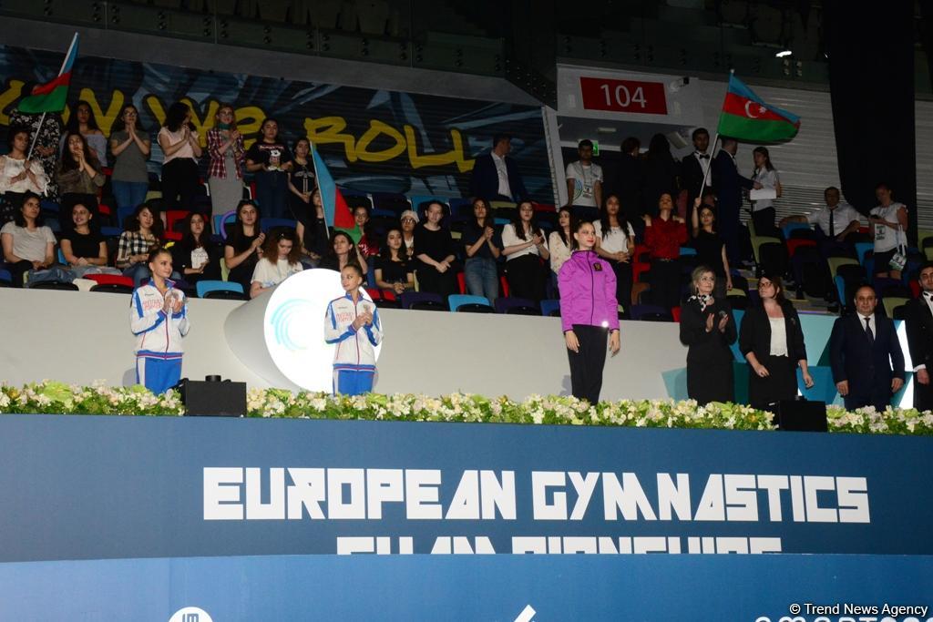 Bakıda bədii gimnastika üzrə Avropa çempionatının fərdi proqramı üzrə qaliblər mükafatlandırılıb