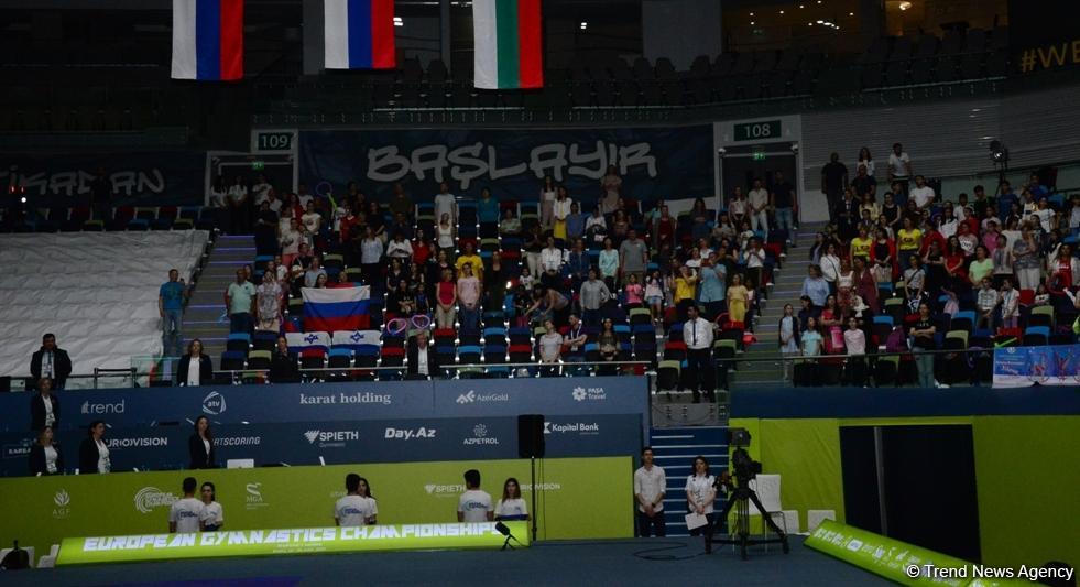 Bakıda bədii gimnastika üzrə Avropa çempionatının fərdi proqramı üzrə qaliblər mükafatlandırılıb