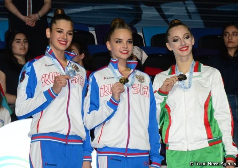 Bakıda bədii gimnastika üzrə Avropa çempionatının fərdi proqramı üzrə qaliblər mükafatlandırılıb