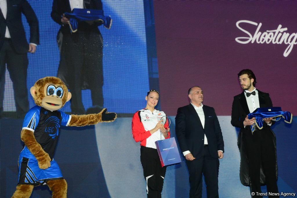 Bakıda bədii gimnastika üzrə Avropa çempionatının fərdi proqramı üzrə qaliblər mükafatlandırılıb