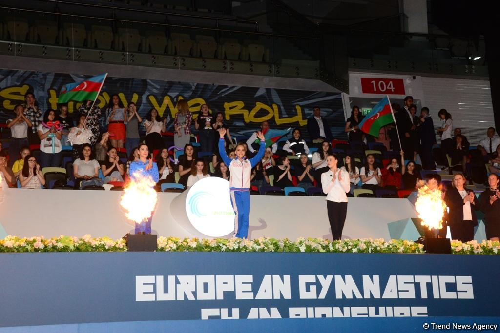 Bakıda bədii gimnastika üzrə Avropa çempionatının fərdi proqramı üzrə qaliblər mükafatlandırılıb