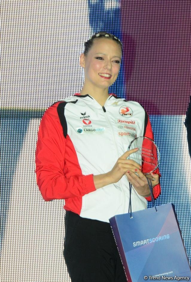 Bakıda bədii gimnastika üzrə Avropa çempionatının fərdi proqramı üzrə qaliblər mükafatlandırılıb