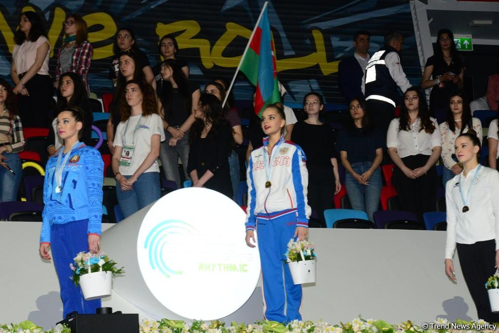 Bakıda bədii gimnastika üzrə Avropa çempionatının fərdi proqramı üzrə qaliblər mükafatlandırılıb