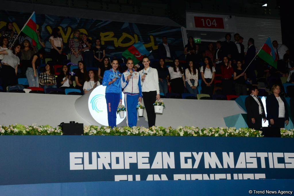 Bakıda bədii gimnastika üzrə Avropa çempionatının fərdi proqramı üzrə qaliblər mükafatlandırılıb