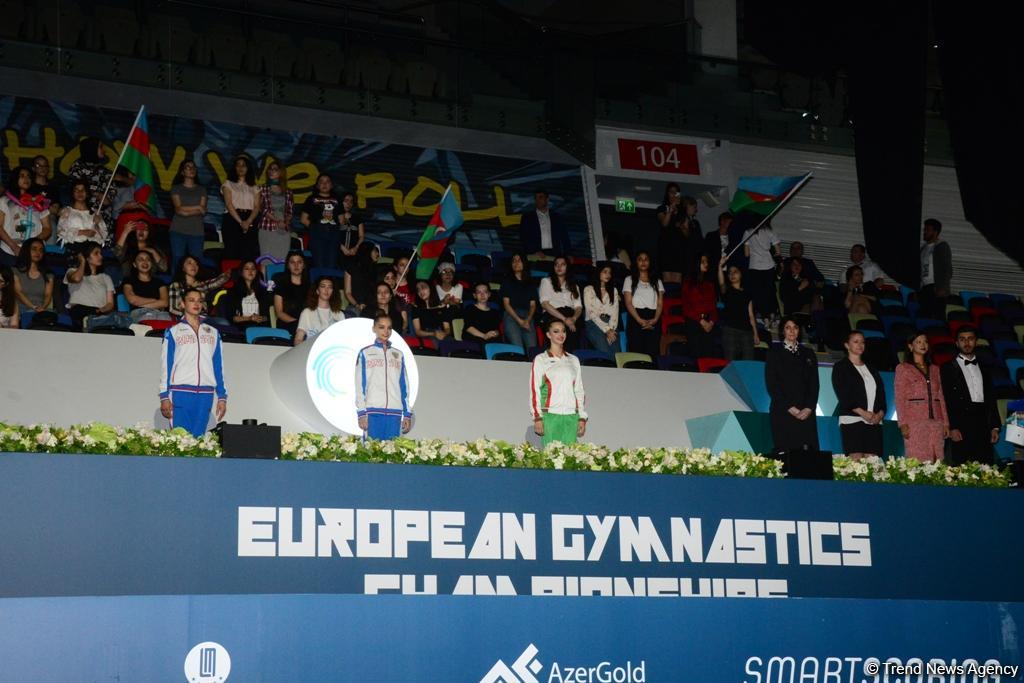 Bakıda bədii gimnastika üzrə Avropa çempionatının fərdi proqramı üzrə qaliblər mükafatlandırılıb
