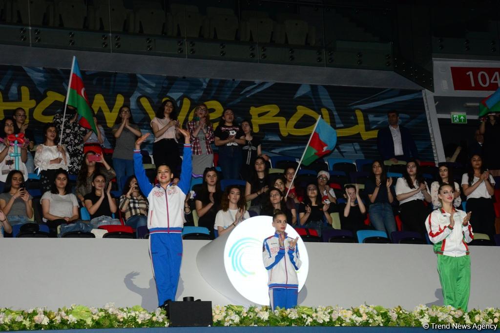 Bakıda bədii gimnastika üzrə Avropa çempionatının fərdi proqramı üzrə qaliblər mükafatlandırılıb