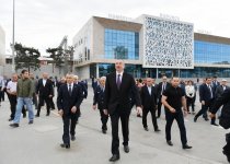 Prezident İlham Əliyev Sabunçu dəmir yolu vağzalı kompleksinin açılışında iştirak edib (YENİLƏNİB) (FOTO)