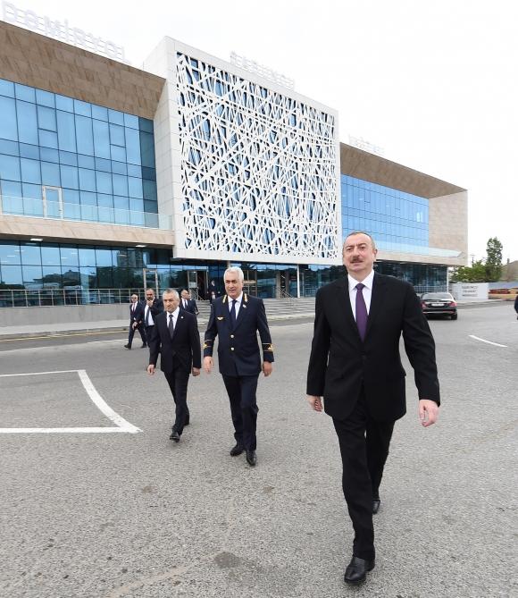 Prezident İlham Əliyev Sabunçu dəmir yolu vağzalı kompleksinin açılışında iştirak edib (YENİLƏNİB) (FOTO)