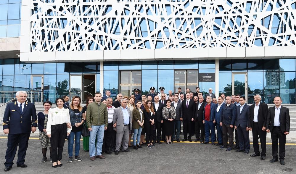 Prezident İlham Əliyev Sabunçu dəmir yolu vağzalı kompleksinin açılışında iştirak edib (YENİLƏNİB) (FOTO)
