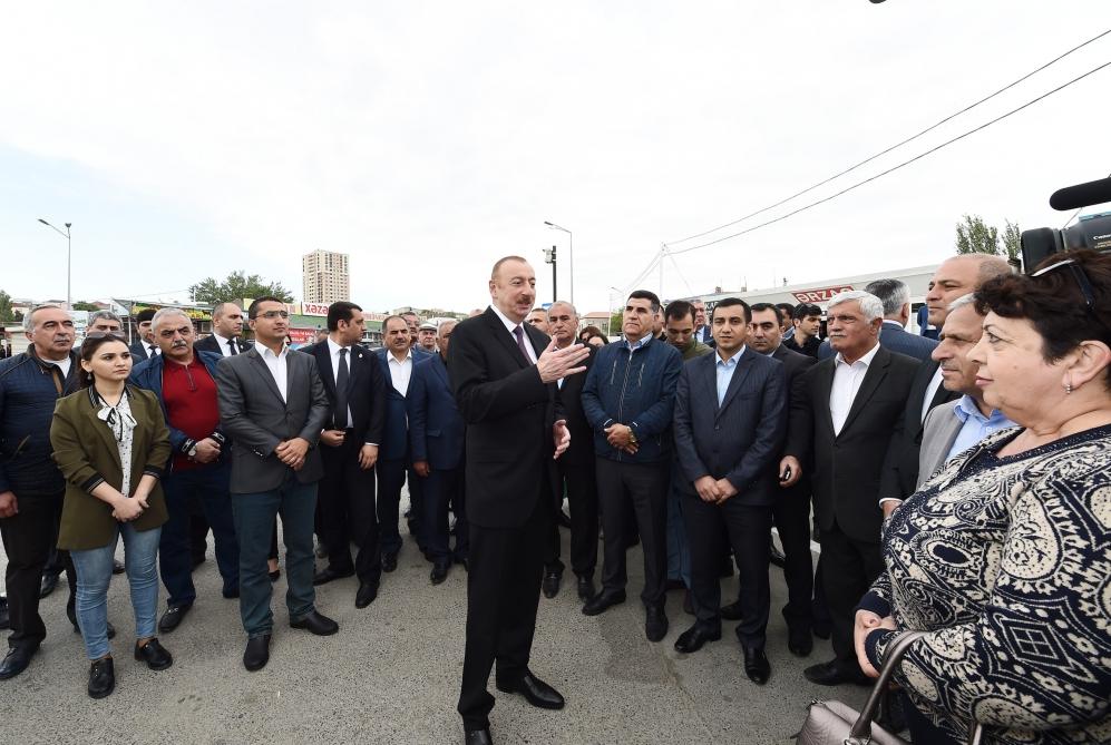 Prezident İlham Əliyev Sabunçu dəmir yolu vağzalı kompleksinin açılışında iştirak edib (YENİLƏNİB) (FOTO)