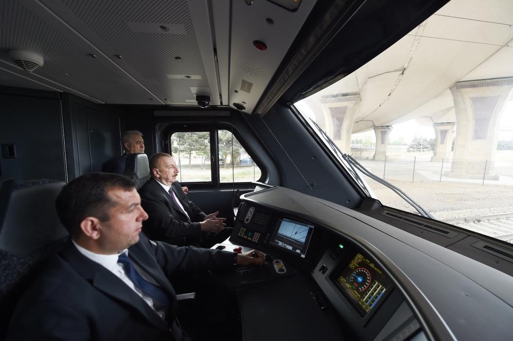 Prezident İlham Əliyev Sabunçu dəmir yolu vağzalı kompleksinin açılışında iştirak edib (YENİLƏNİB) (FOTO)