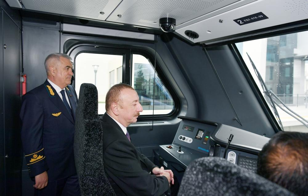Prezident İlham Əliyev Sabunçu dəmir yolu vağzalı kompleksinin açılışında iştirak edib (YENİLƏNİB) (FOTO)