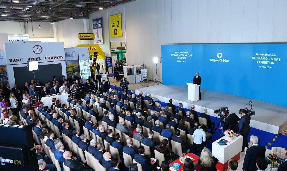 Prezident İlham Əliyev XXVI Beynəlxalq “Xəzər Neft və Qaz-2019” sərgi və konfransının açılışında iştirak edib (YENİLƏNİB) (FOTO)