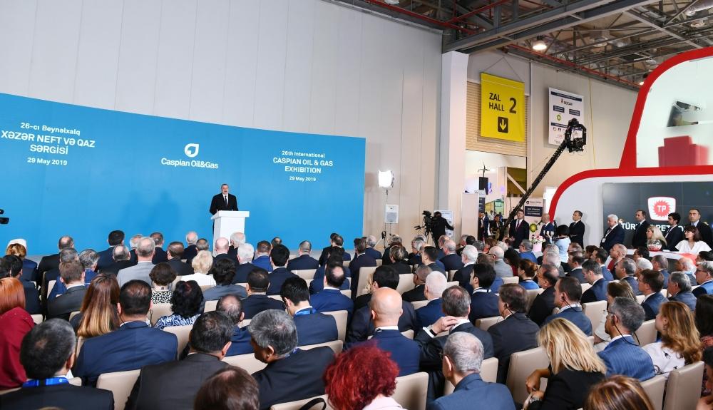 Prezident İlham Əliyev XXVI Beynəlxalq “Xəzər Neft və Qaz-2019” sərgi və konfransının açılışında iştirak edib (YENİLƏNİB) (FOTO)