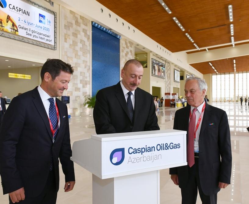 Prezident İlham Əliyev XXVI Beynəlxalq “Xəzər Neft və Qaz-2019” sərgi və konfransının açılışında iştirak edib (YENİLƏNİB) (FOTO)