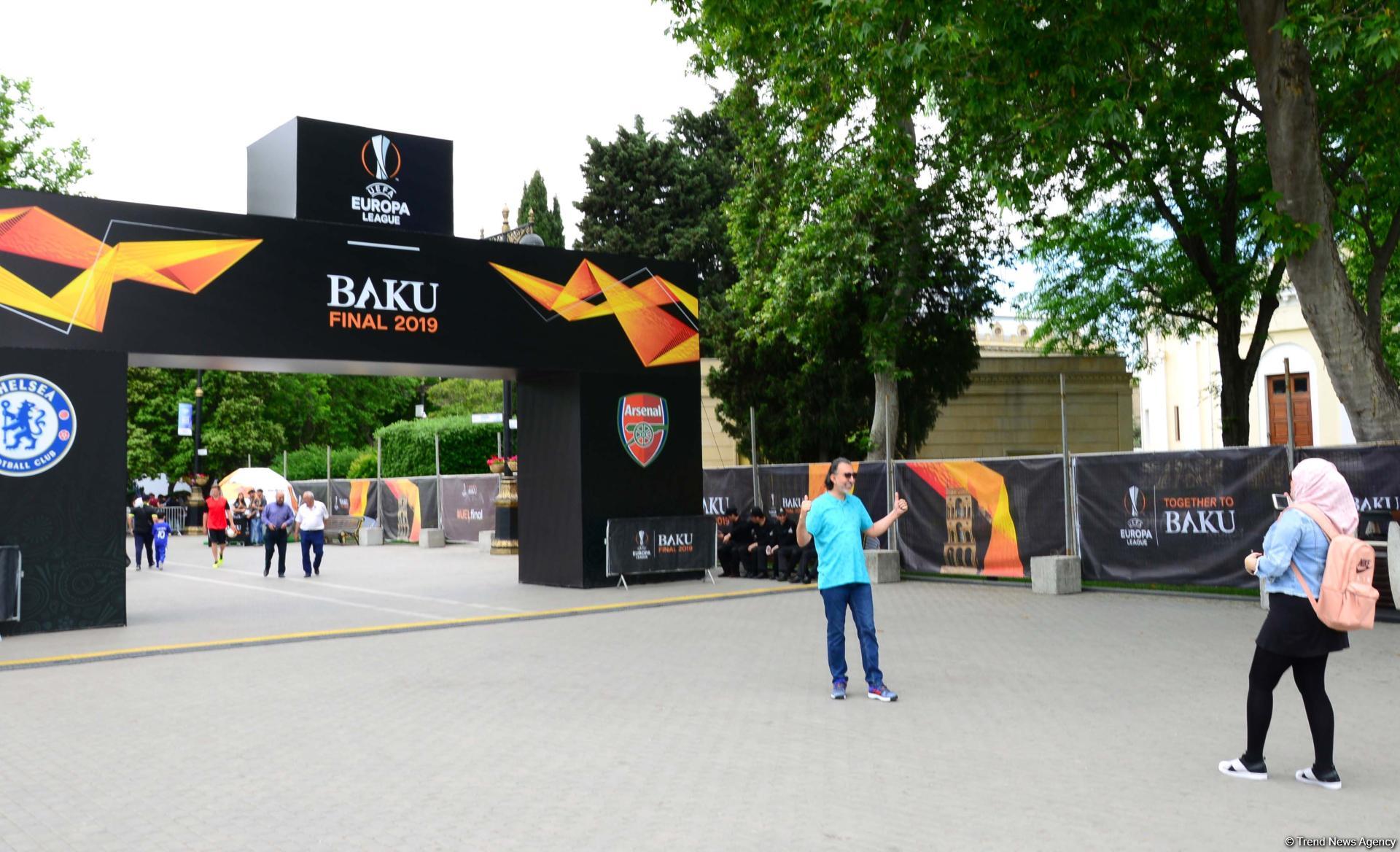 Bakıda UEFA Avropa Liqasının final qarşılaşmasına saatlar qalır (FOTO)