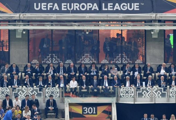 Azərbaycan Prezidenti İlham Əliyev və birinci xanım Mehriban Əliyeva Bakı Olimpiya Stadionunda UEFA Avropa Liqasının final oyununa baxıblar (FOTO) (YENİLƏNİB)