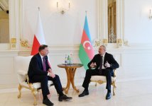 Azərbaycan və Polşa prezidentlərinin təkbətək görüşü olub (YENİLƏNİB) (FOTO)