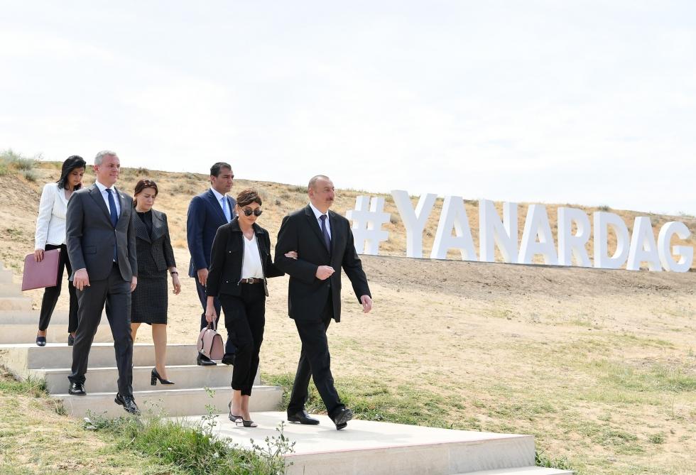 Prezident İlham Əliyev və birinci xanım Mehriban Əliyeva “Yanardağ” qoruğunun açılışında iştirak ediblər (YENİLƏNİB) (FOTO)