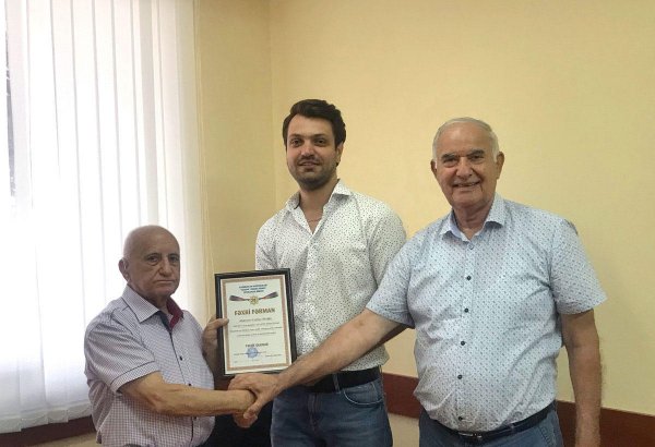 TREND-in əməkdaşı "Alyans" Xüsusi Xidmət Veteranlar Birliyi tərəfindən mükafatlandırılıb (FOTO)