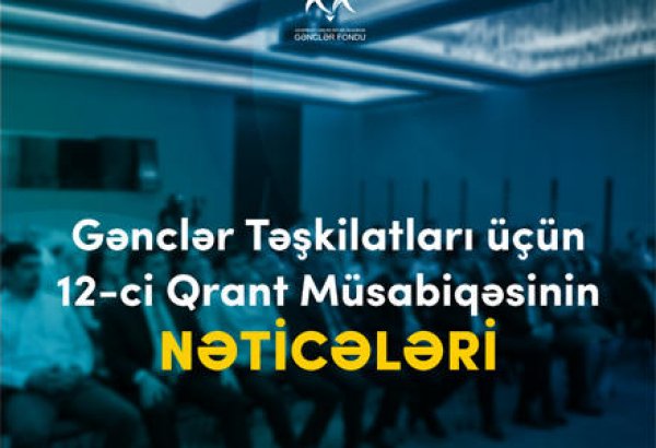 Gənclər Fondu 12-ci qrant müsabiqəsinin nəticələrini elan edir