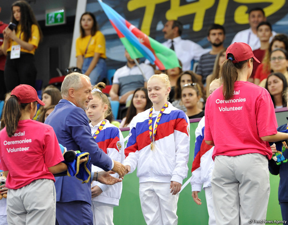 Rusiya millisi idman gimnastikası üzrə komanda yarışlarının qalibi olub - “Bakı 2019” (FOTO)