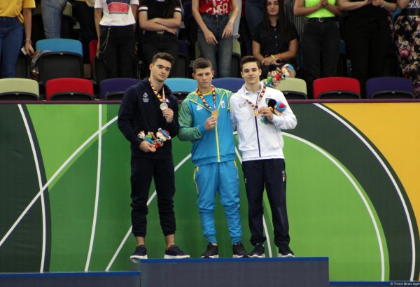 Ukraynalı gimnast EYOF Bakı 2019-da turnikdə hərəkətlərdə qızıl medal qazandı (FOTO)