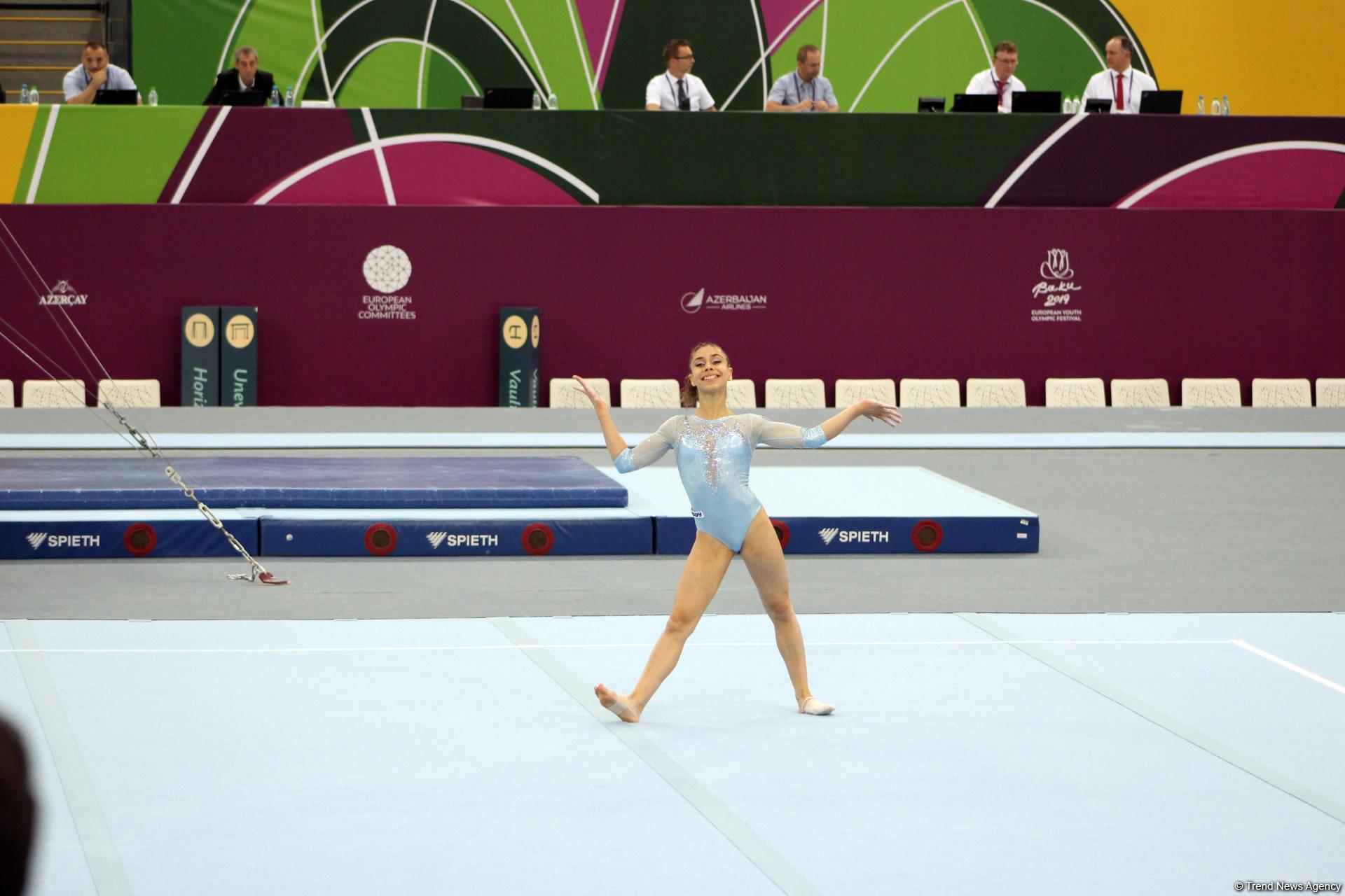 "EYOF Bakı-2019": İdman gimnastikası yarışlarından maraqlı anlar (FOTO)