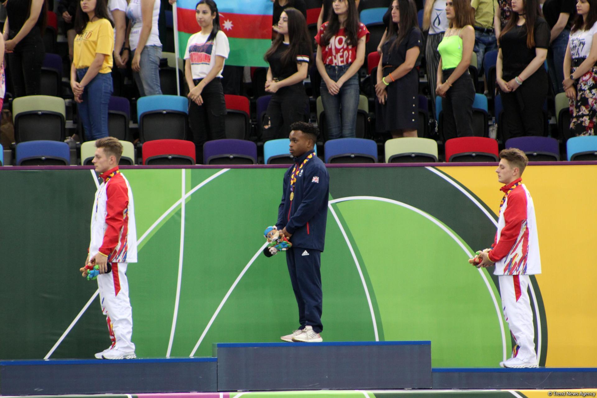 EYOF Bakı 2019-da idman gimnastikası üzrə yarışlarda növbəti mükafatlandırma mərasimi keçirilib (FOTO)