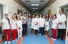 Heydər Əliyev Fondunun vitse-prezidenti Leyla Əliyeva Fondun layihələri çərçivəsində Bakının bir sıra tibb müəssisələrində olub (FOTO)