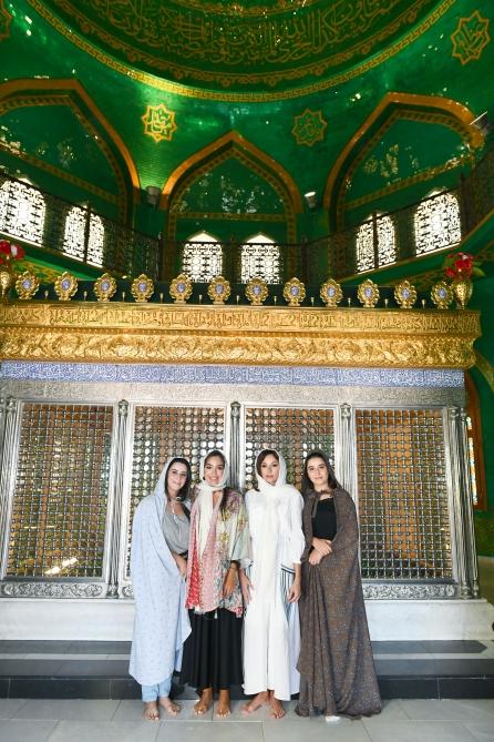 Bibiheybət ziyarətgahında Azərbaycanın Birinci vitse-prezidentinə Qurani-Kərim hədiyyə olunub (FOTO)