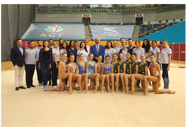 Bakıda bədii gimnastika üzrə dünya çempionatı ərəfəsində sınaq təlim-məşqləri keçirilib (FOTO)