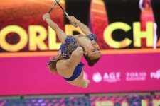 Bakıda bədii gimnastika üzrə dünya çempionatı ərəfəsində sınaq təlim-məşqləri keçirilib (FOTO)