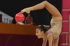 Bakıda bədii gimnastika üzrə dünya çempionatı ərəfəsində sınaq təlim-məşqləri keçirilib (FOTO)
