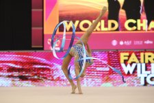 Bakıda bədii gimnastika üzrə dünya çempionatı ərəfəsində sınaq təlim-məşqləri keçirilib (FOTO)