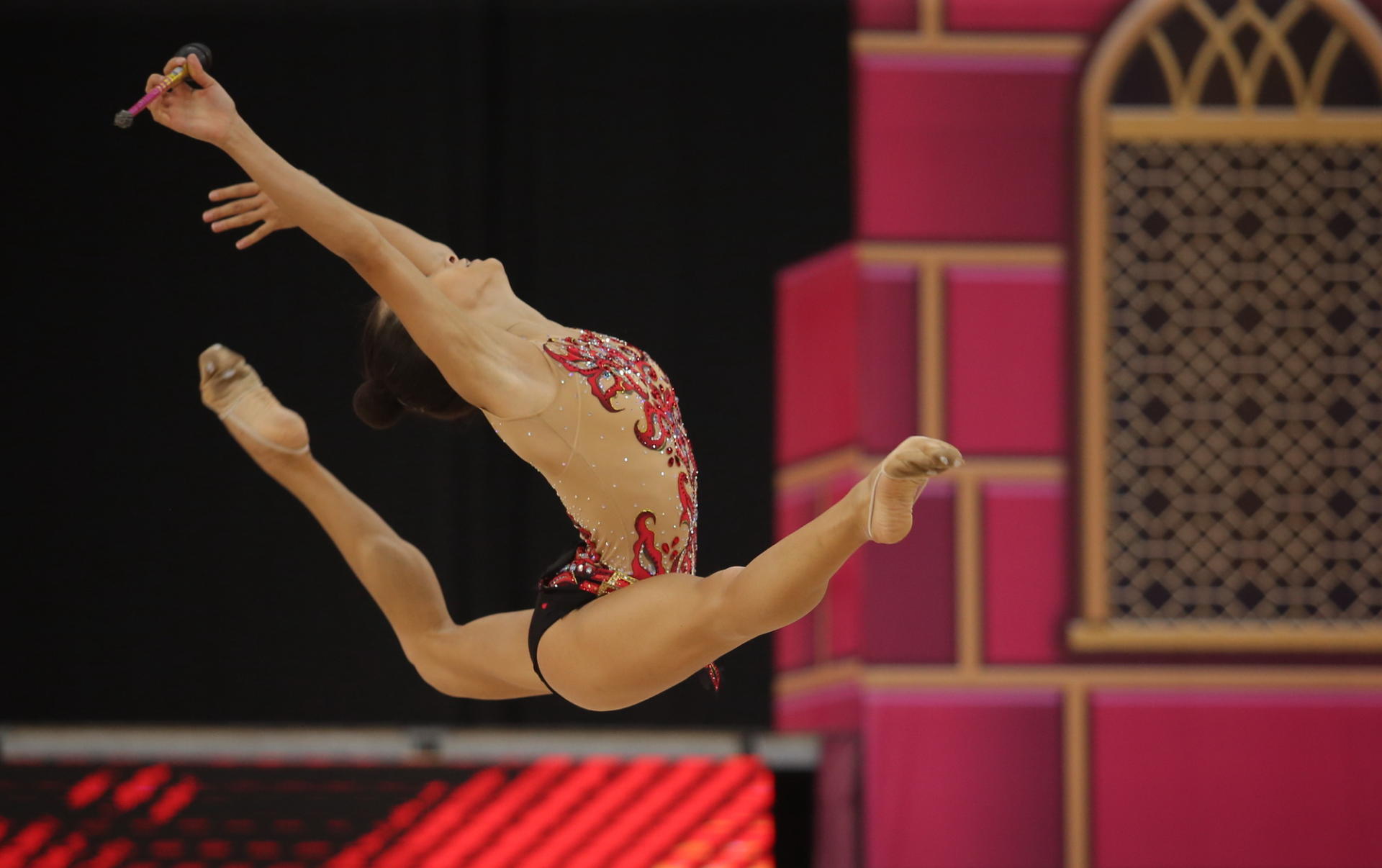 Bakıda bədii gimnastika üzrə dünya çempionatı ərəfəsində sınaq təlim-məşqləri keçirilib (FOTO)