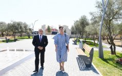 Birinci vitse-prezident Mehriban Əliyeva Kürdəxanıda yeni yaradılan istirahət parkı ilə tanış olub (FOTO) (YENİLƏNİB)