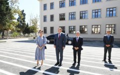 Birinci vitse-prezident Mehriban Əliyeva Kürdəxanıda 113 nömrəli məktəbdə yenidənqurmadan sonra yaradılan şəraitlə tanış olub (FOTO) (YENİLƏNİB)