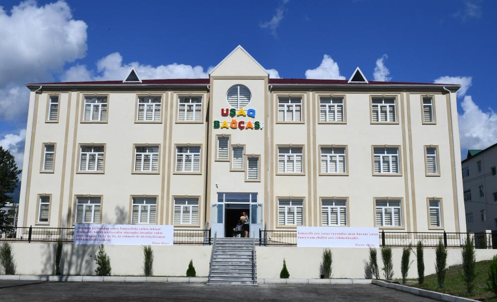 Birinci vitse-prezident Mehriban Əliyeva İsmayıllı şəhərində uşaq bağçasının açılışında iştirak edib (FOTO) (YENİLƏNİB)